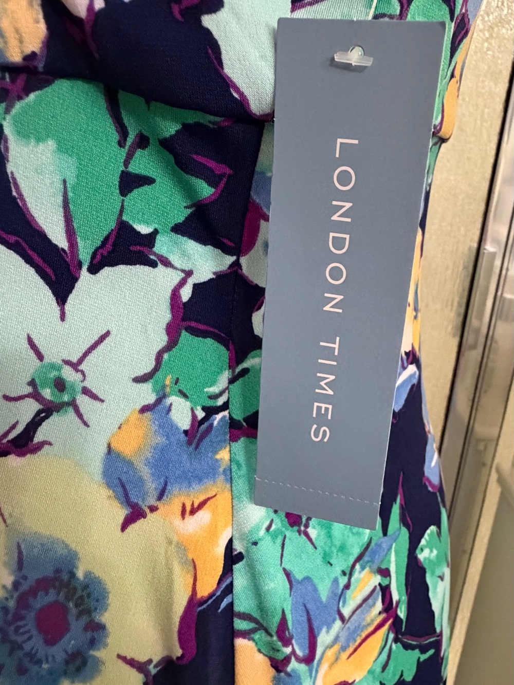 London Times Keyhole Pleat-Neck A-Line Dress $60 BNWT - Picture 5 of 13